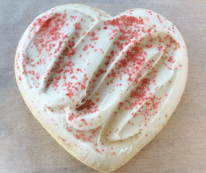 Heart Shaped cookies from Mary's Mountain Cookies